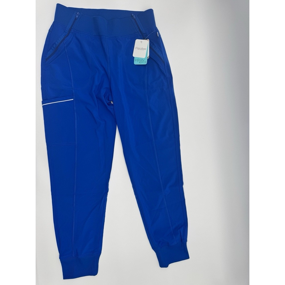 Royal Blue Cherokee Scrubs Infinity Mid Rise Tapered Leg Jogger Pant CK110A RYPS